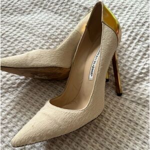 Manolo Blahnik ponyhair pumps sz8